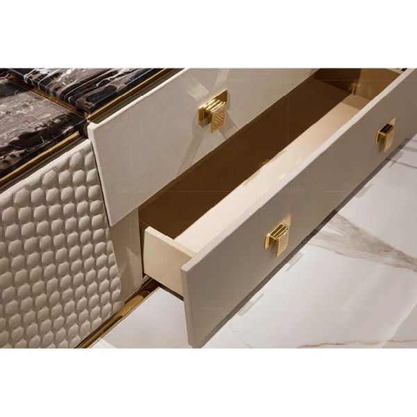 Стол прихожей из кожзаменителя 2,4 м с консолью акцента ТВ шкафов итальянской