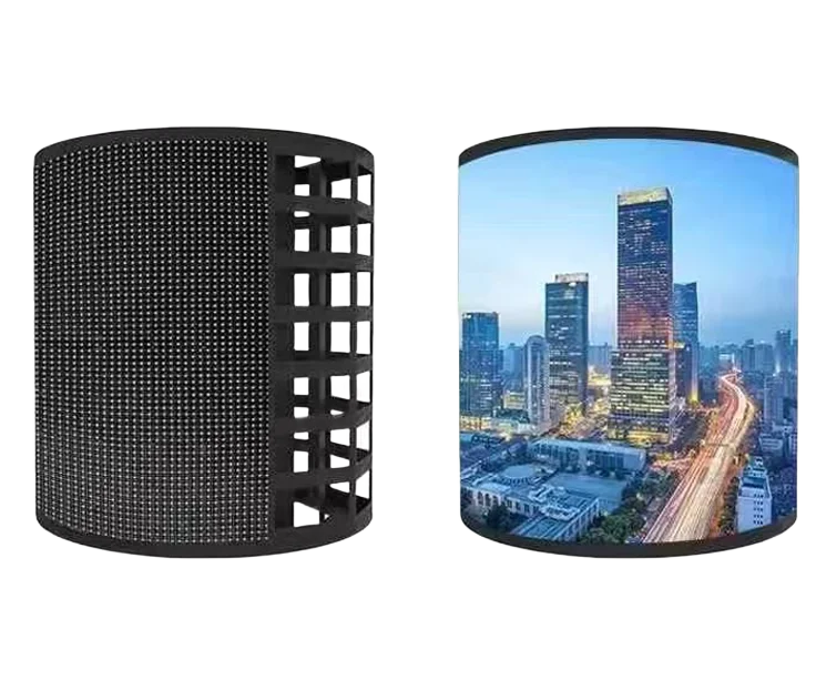 Full Color P5 1R1G1B Curved Led Display Outdoor Large Viewing Angle