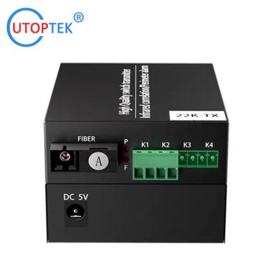 1ch Bidi or 2ch Forward Dry Contact closure to Fiber Converter SC/FC/ST connector optional Fiber media Converter for infrared alarm system using
