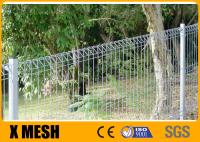 cerca curvada With Silver Color del metal de la alta seguridad de los 2.1m de los x 2.4m
