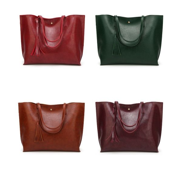 PU Брауна женщин см 36x33x11 полностью кожаная сумка Tote