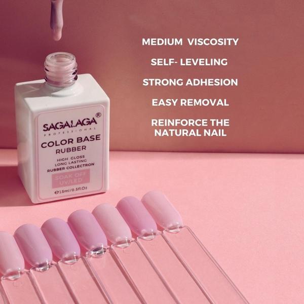 Couche uniforme GEL UV POLISH GEL de base en caoutchouc avec adhérence améliorée et RTS MOQ 24PCS