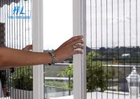material gris de la fibra de vidrio del Plisse de los 2.0m de la pantalla ancha del insecto para la ventana de desplazamiento