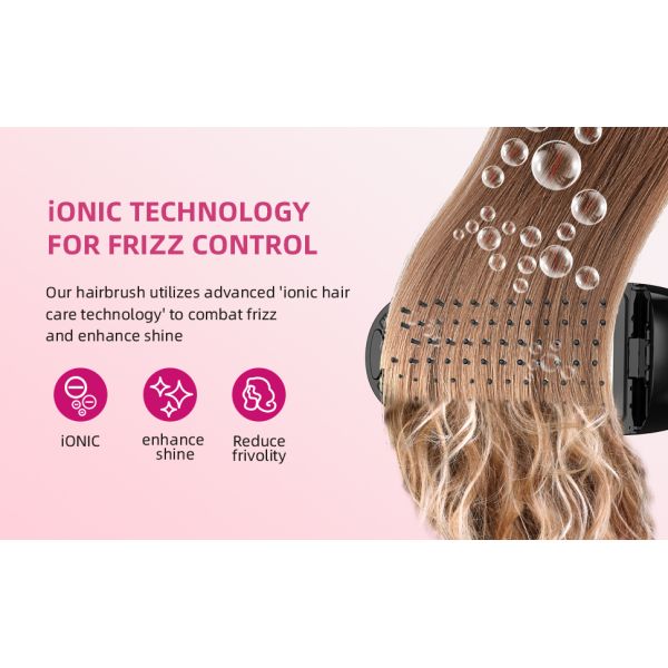Blue LED Negative Ion Hair Brush IONIC Hair Brush For Frizz Control