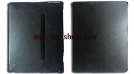 Samsung PU Plastic / Silicone Custom Cell Phone Covers For ipad 2 ipad 3 Standing Type Black