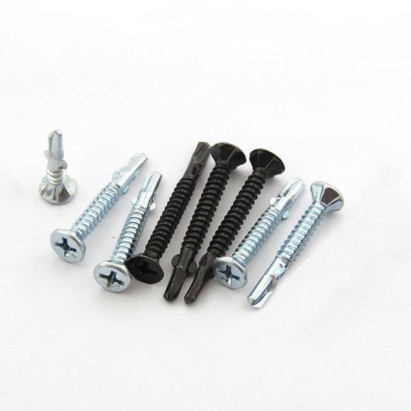 Flat Head Self Drilling Screw with 0.125 Inch Head Height for Building Applications and OEM Customized Service