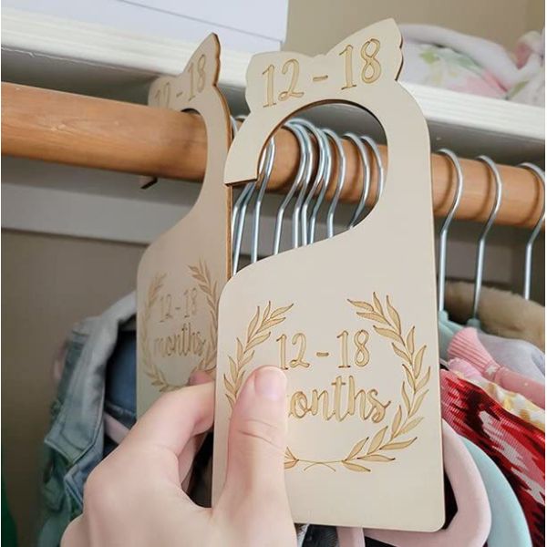 Décoration de chambre d'enfant Adorable organisateurs de placards pour bébés et diviseurs de placards en bois