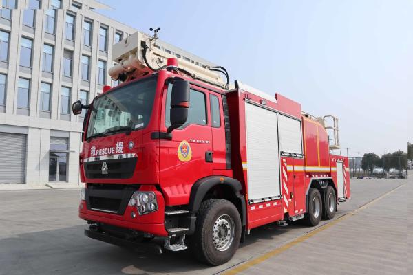 JP32 HOWO Caminhão Torre de Água Caminhões de Bombeiros Resgate 10kW/T Sinotruk