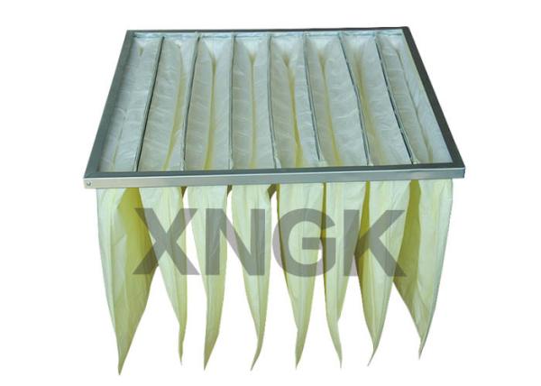 Synthetic Media Pocket Air Filter  V Shape Galvanized Steel Frame