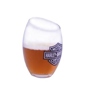 Vidro feito a mão superior angular do uísque 10oz com cor Logo Print