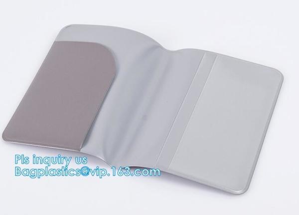 shinny promotion PVC Passport cover or Passport Case, PU and PVC grid card holder with zipper passport cover, Passport C
