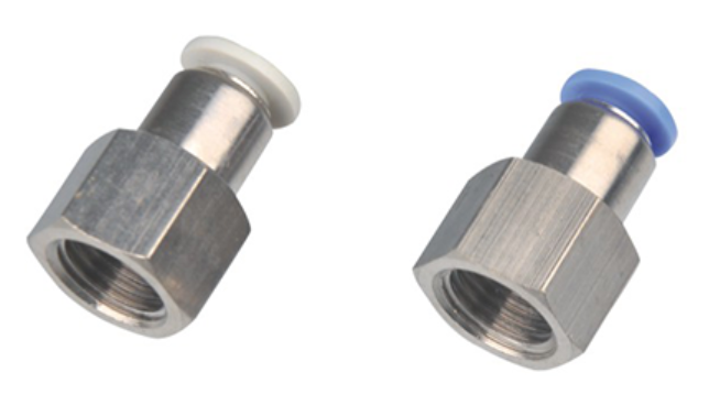 Female Straight One Touch Brass Nickel Plate Air Tube Fittings with O ring