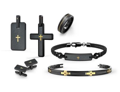 Trendy Stainless Steel Jewelry Set For Men Rings And Bracelet