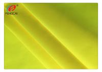 Jaune 100% d'orange matériel fluorescent de tissu de sécurité de polyester pour le gilet de avertissement