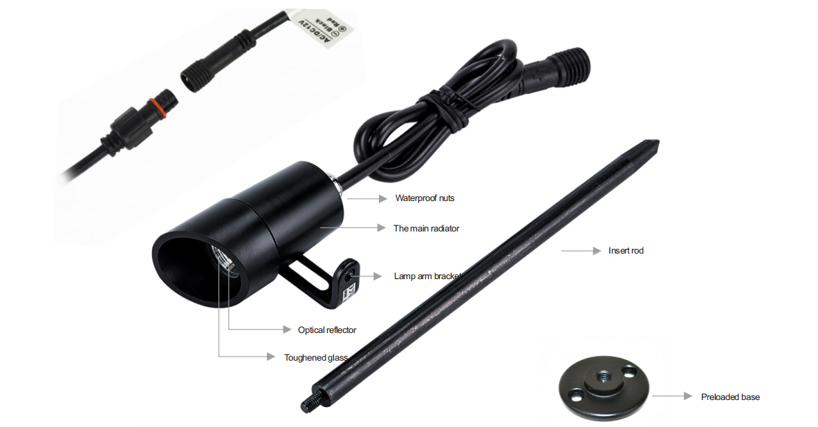 Светодиодный шпик свет IP65 водонепроницаемый светодиодный наружный ландшафтный свет 3W Алюминиевый светодиодный наружный светодиодный свет