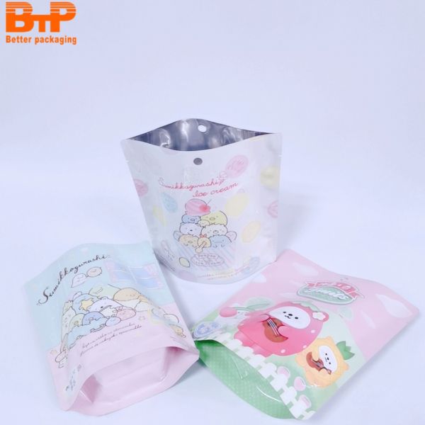 Custom Reusable Plastic Aluminum Laminated Stand up Zipper Pouch Packing Gift Candy Toy Mylar Packaging Bags