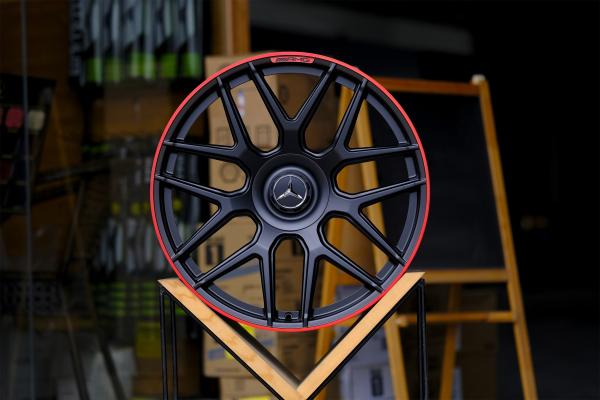 20 21 22 Inch Forged Alloy Wheels 5x130 Matt Black Red Lip TUV For Benz G63
