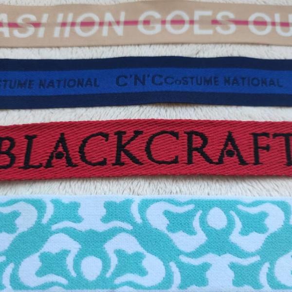Factory High Elasticity Elastic Band Strap Webbing Knitted  Jacquard Ribbon Custom Elastic Tape for Bags Clothing