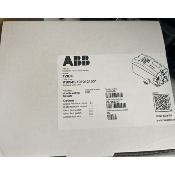 Германия Оригинальный электропневматический позиционировщик ABB TZIDC V18345