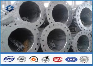 Big Column Polygonal Steel Tubular Pole with Base Plate ASTM A 123 Galvanized