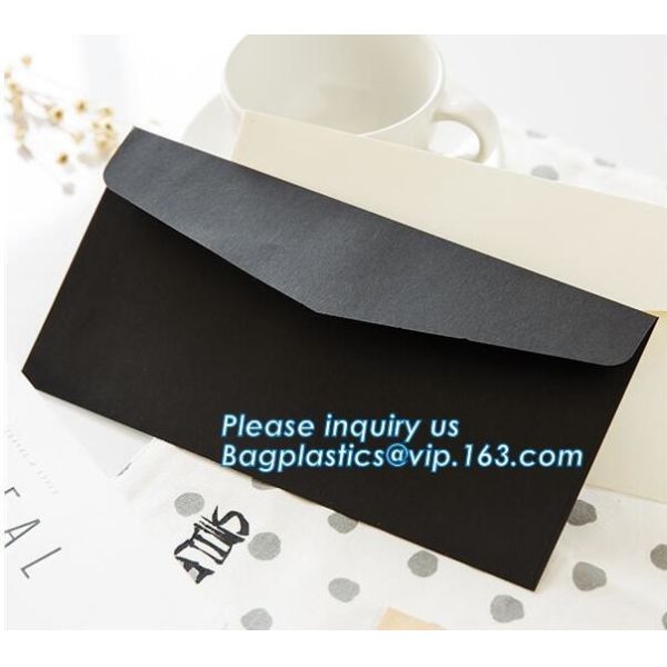 Custom white kraft fancy paper string tie gift folding envelope with ribbon closure for jewelry packaging with earring c