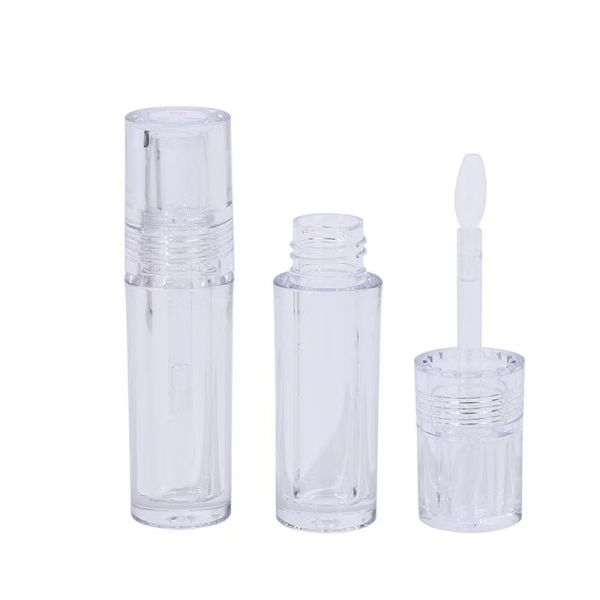 Cabeza de cepillo de silicona transparente tubo de plástico de esmalte labial 4.5 ml