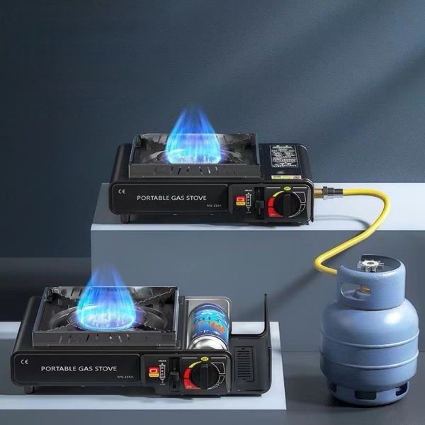 Mini Portable Cooking Camping Cassette Stove Barbecue Picnic Cooking Small Outdoor Portable Burner Camping Butane Gas Stove