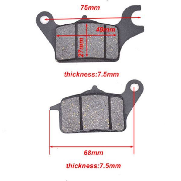 Carbon Fiber Dustless Brake Pads , Performance Brake Pads For Tgb Blade Environment Friendly