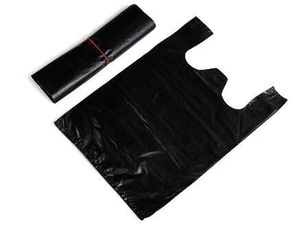 High Quality Printing HDPE and LDPE plastic t-shirt bag on roll