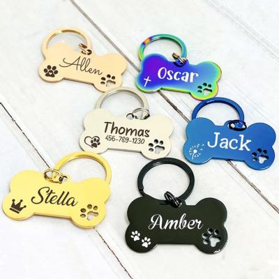Blank Dog Tags On Collar Personalised Stainless Steel Dog Id Tags