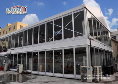 Barracas brancas exteriores do autocarro de dois andares 400 povos com Sidewalls do PVC