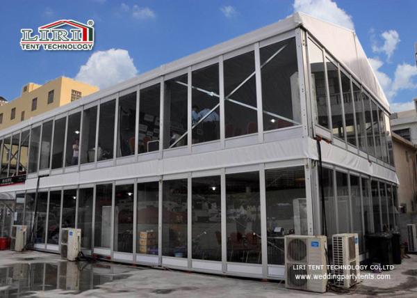 Barracas brancas exteriores do autocarro de dois andares 400 povos com Sidewalls do PVC