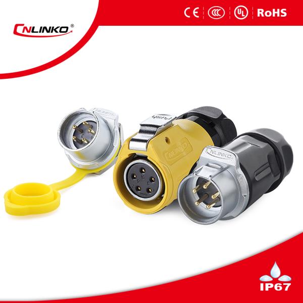 Cnlinko M20 Quick Connector Cable 12v 20A 3 Pin Battery Connector Industrial Plug 3 Pin Pin Socket Connector