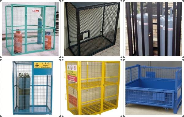 Professional Compressed Gas Cylinder Storage Cages With CE / ISO9001 Certificate