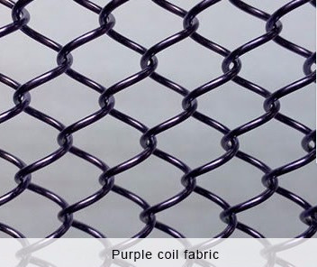 1.2mm Wire Diameter 6mm Aperture Size Metal Coil Drapery with Baking Finish for Building Decoration
