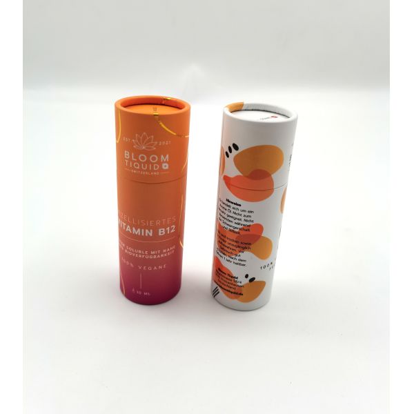 Height 90mm Round Paper Tube Packaging Essential Oil Bottle Box