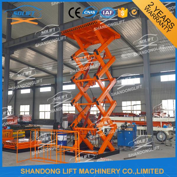 Heavy Duty Stationary Hydraulic Scissor Lift Platform For Warehouse , Packaging System