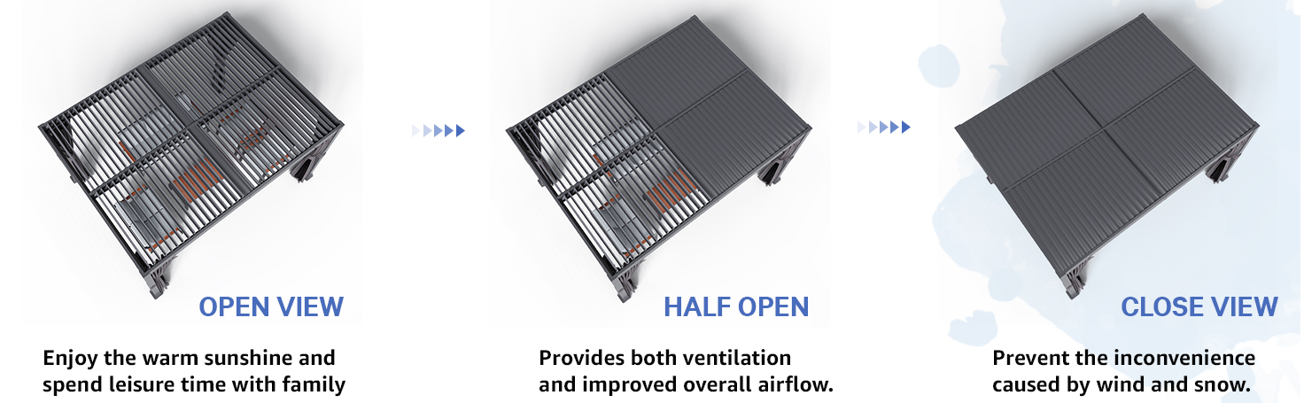 Настройка садовой электрической выдвижной крыши биоклиматическая пергола наружная алюминиевая пергола со скользящим стеклом