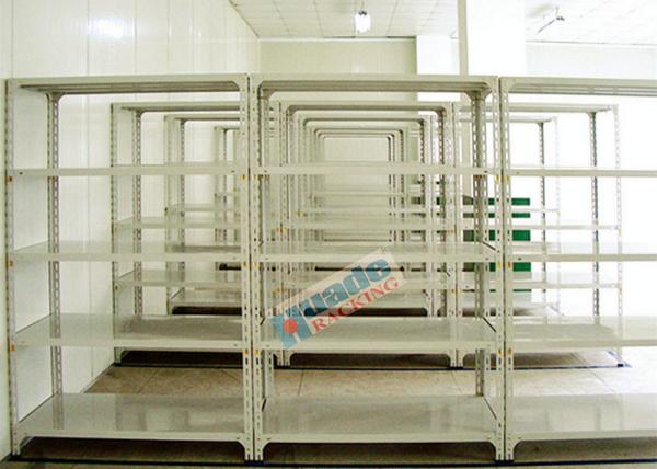 Storing Slotted Angle Storage Racks , Light Duty Boltless Rivet Shelving 600mm Deep