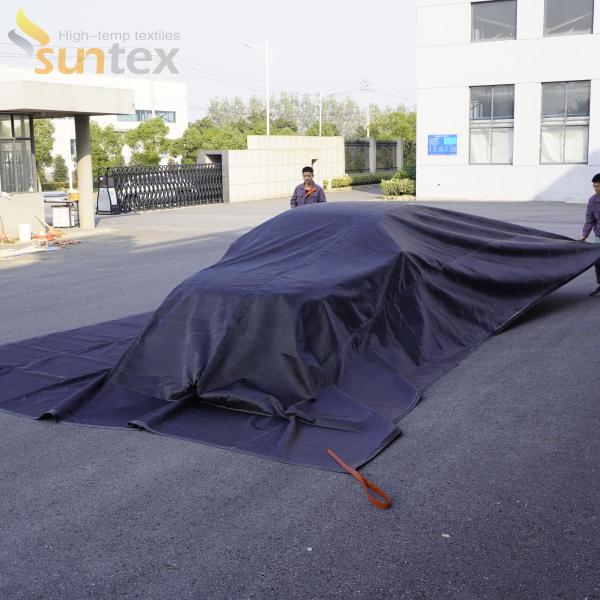 Couverture anti-incendie pour voiture Suntex Pro et fibre de verre + revêtement ignifuge des deux côtés