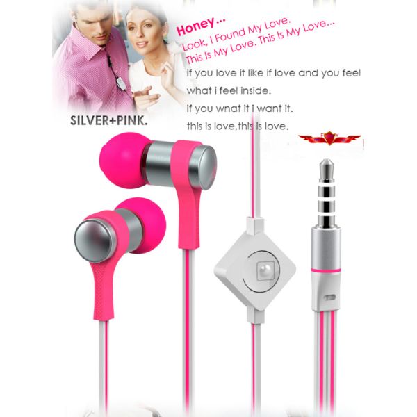 New Arrival Super Bass Sound Performance Metal DJ Earphone With MIC For Samsung Galaxy S3