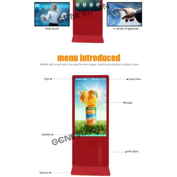 Киоск экрана касания Totem для торговый центр/55 рекламы дисплея Signage Lcd дюйма цифров