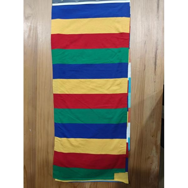 Естественная, легкая в уходе, гибкая и модная полосатая вязаная ткань для французского терри