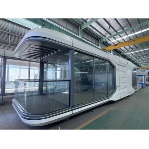 Futuristic Curved Design Space Capsule House with Lightweight Aluminum Shell for 20-30% Rental Yield Boost