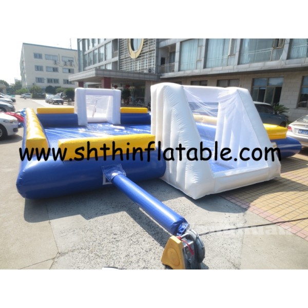 Popular Factory Supply Inflatable Water Football Pitch PVC Material 15x7.5x2.5m Outdoor Use 3-Year Warranty