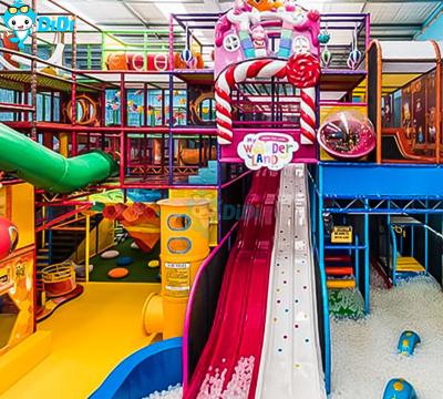 Relax Indoor Commercial Playground With Ball Pit Slide And Obstacle Courses