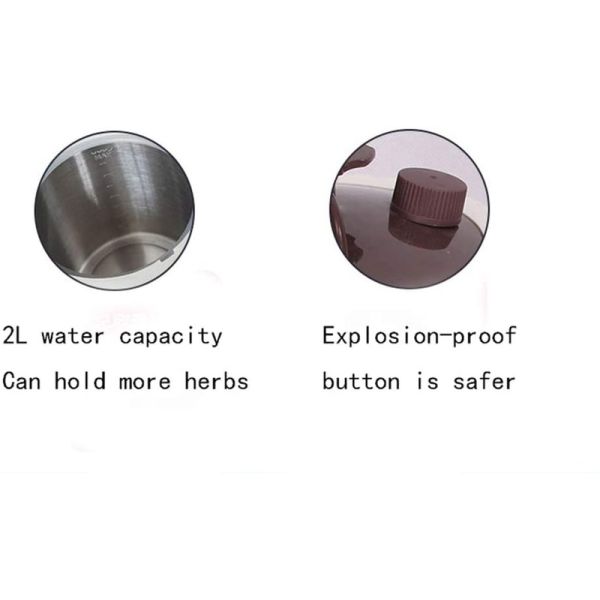 2 Liter Modern Portable Sauna Steam Pot Generator For Home Steam Saunas Spa Machine For Body Detox Weight Loss US EU Plug