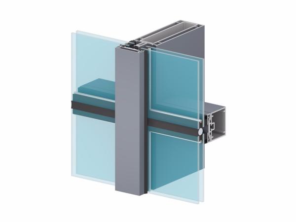 Comprimento e cores personalizados da parede de cortina quadro de alumínio de vidro exterior