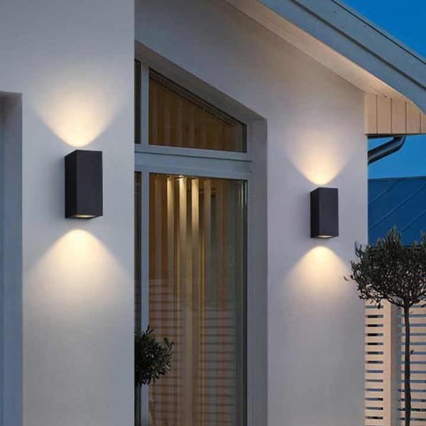 Rectangle Modern LED Wall Lamp Dimmable LED Wall Sconce Light 12W Waterproof IP65