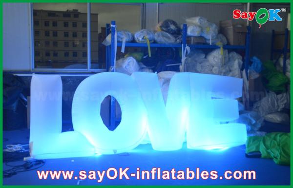 cartas de amor infláveis das decorações da iluminação de 3x1.2m para o casamento com pano de nylon